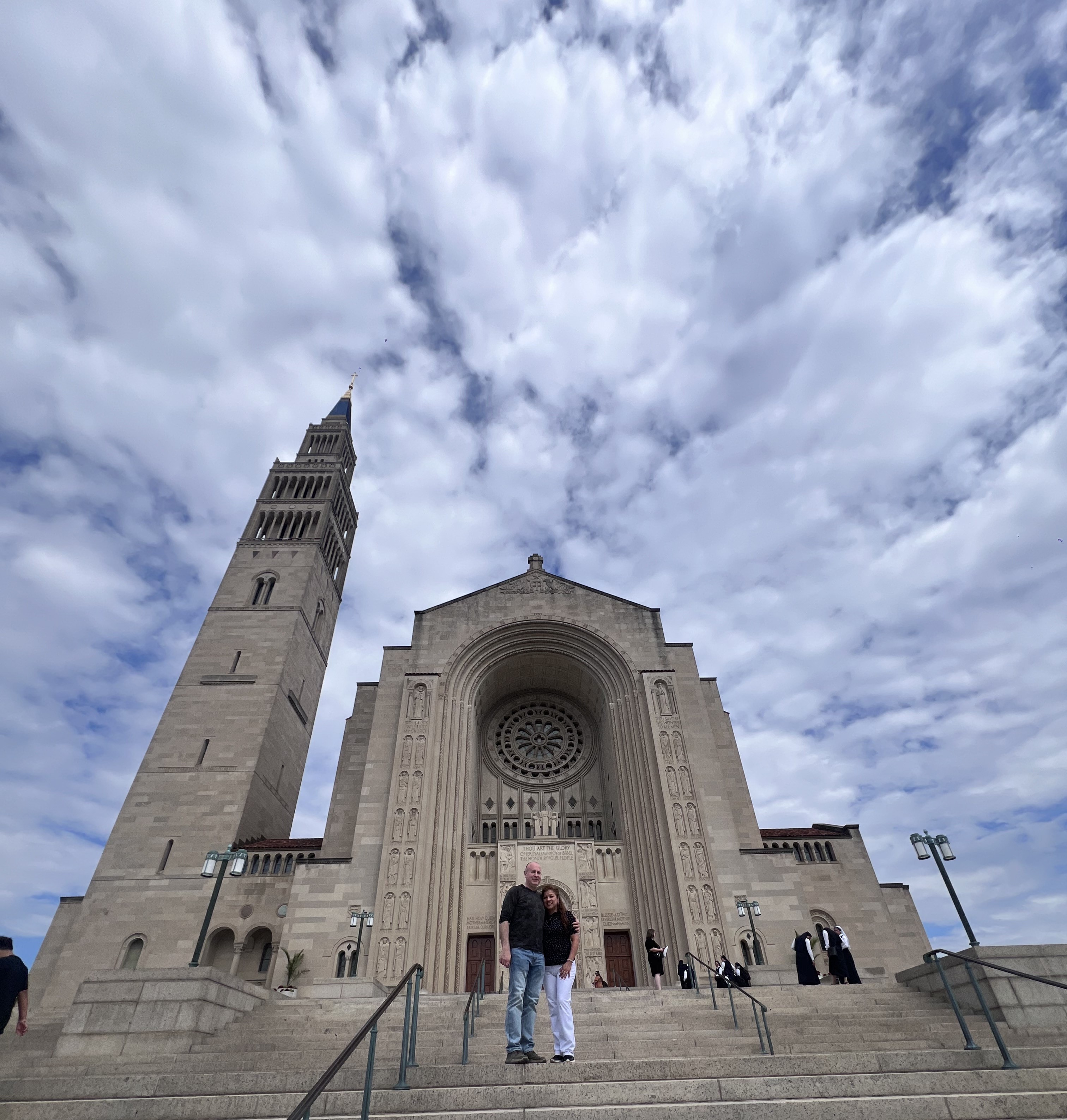 Rosa and Mike at the Basilica of the National Shrine in Washington DC